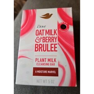 NEW! Dove Oat Milk & Berry Brulee Plant Milk Cleansing Bar - 5 oz.